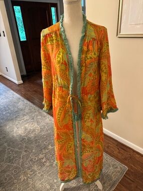 Spartina 449 Jacobean Print Bathing Suit Cover Up. Excellent Condition. Sz S/M